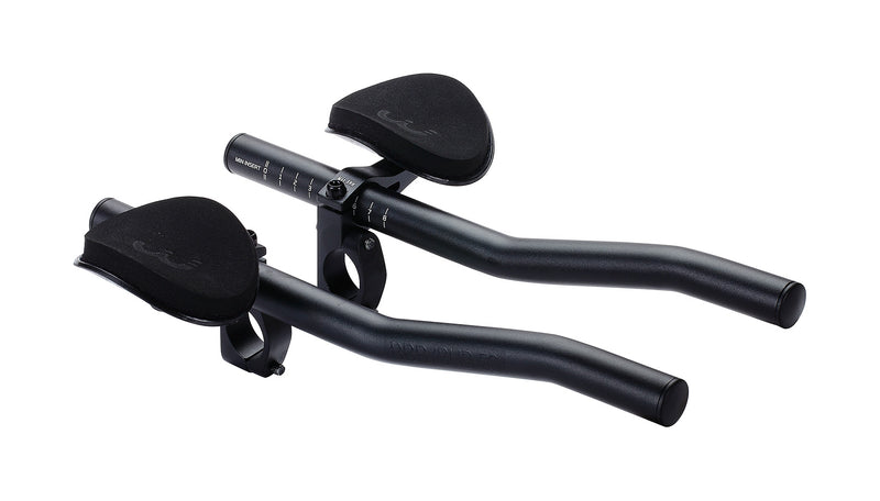 BBB Cycling AeroLight Aluminium Tri Bars | S-Bend Aerobar for Road Bikes with EVA Arm Pads | Compatible with 25.4/31.8 mm Bike Handlebars | BHB-58