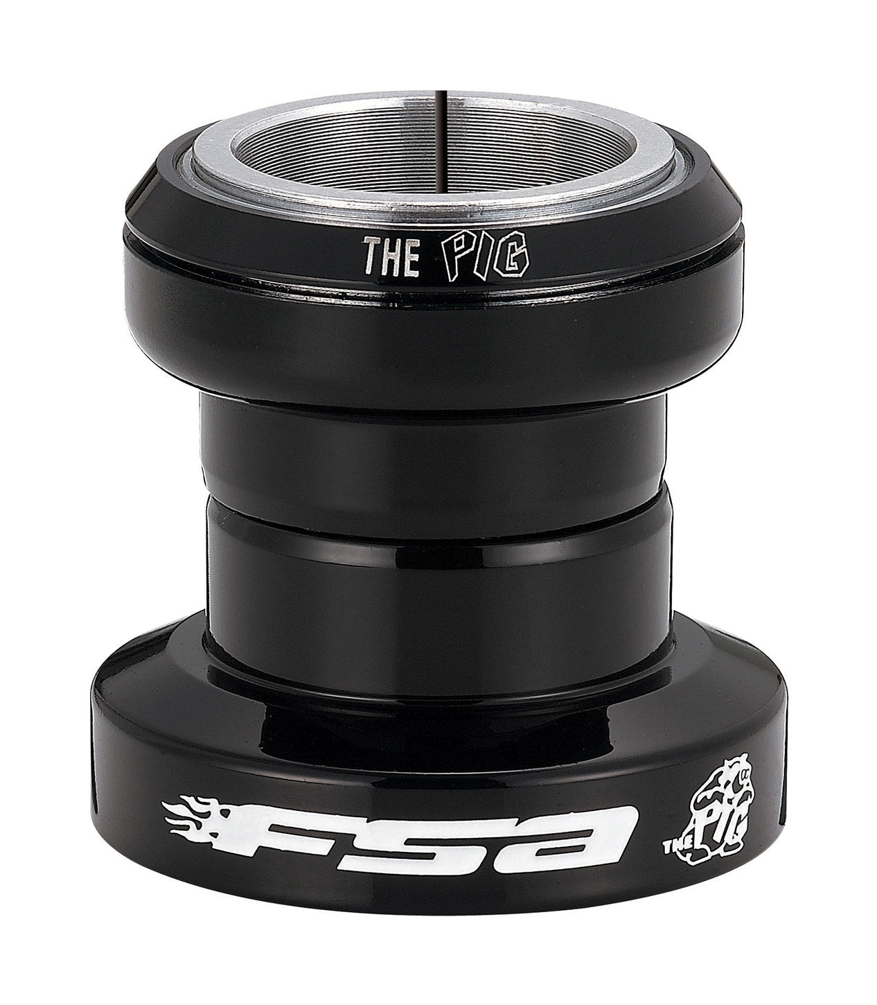 FSA Unisex's The Pig Threadless Headset, Black, 1.1/8-Inch