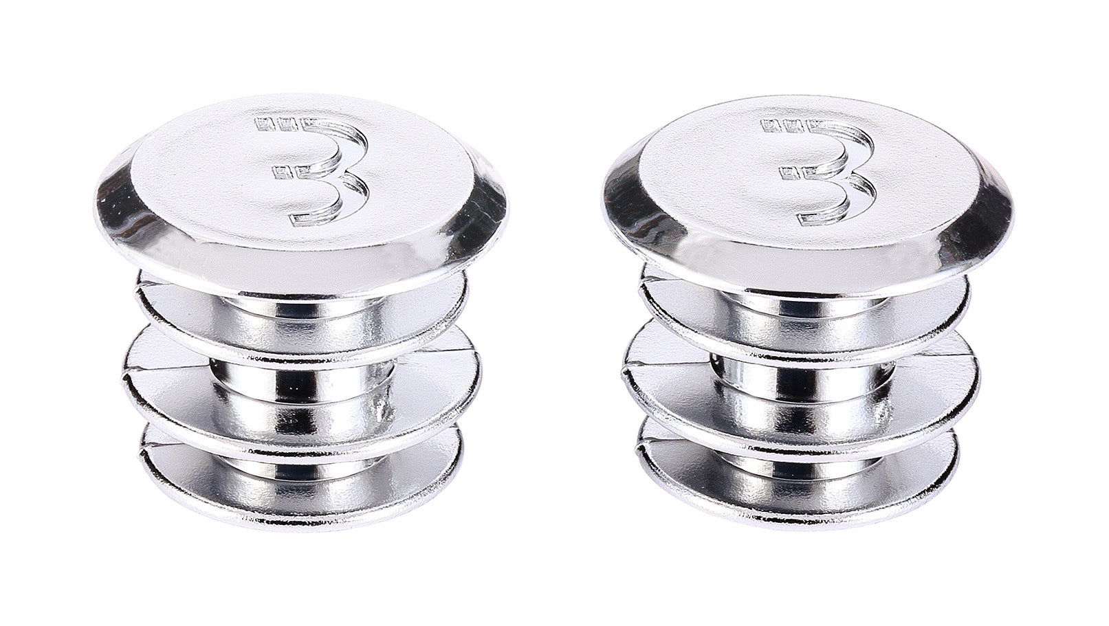 BBB BHT-90S handlebar tape endcaps, silver, 2.929.779.002