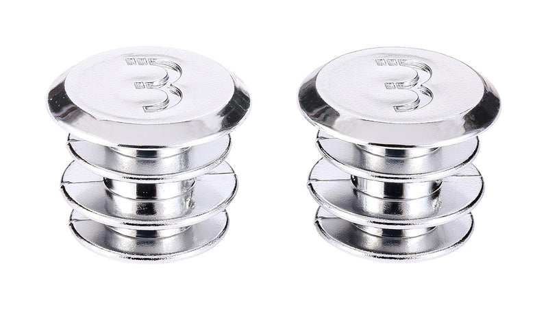 BBB BHT-90S handlebar tape endcaps, silver, 2.929.779.002