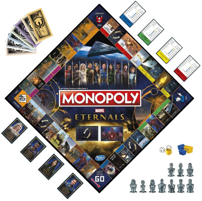 Monopoly: Marvel Studios' Eternals Edition Board Game for Marvel Fans, Kids Ages 8 and Up