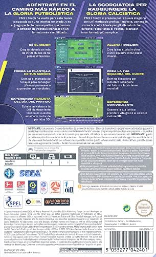 Football Manager 21 ITA/ESP Switch Code in box (English ingame