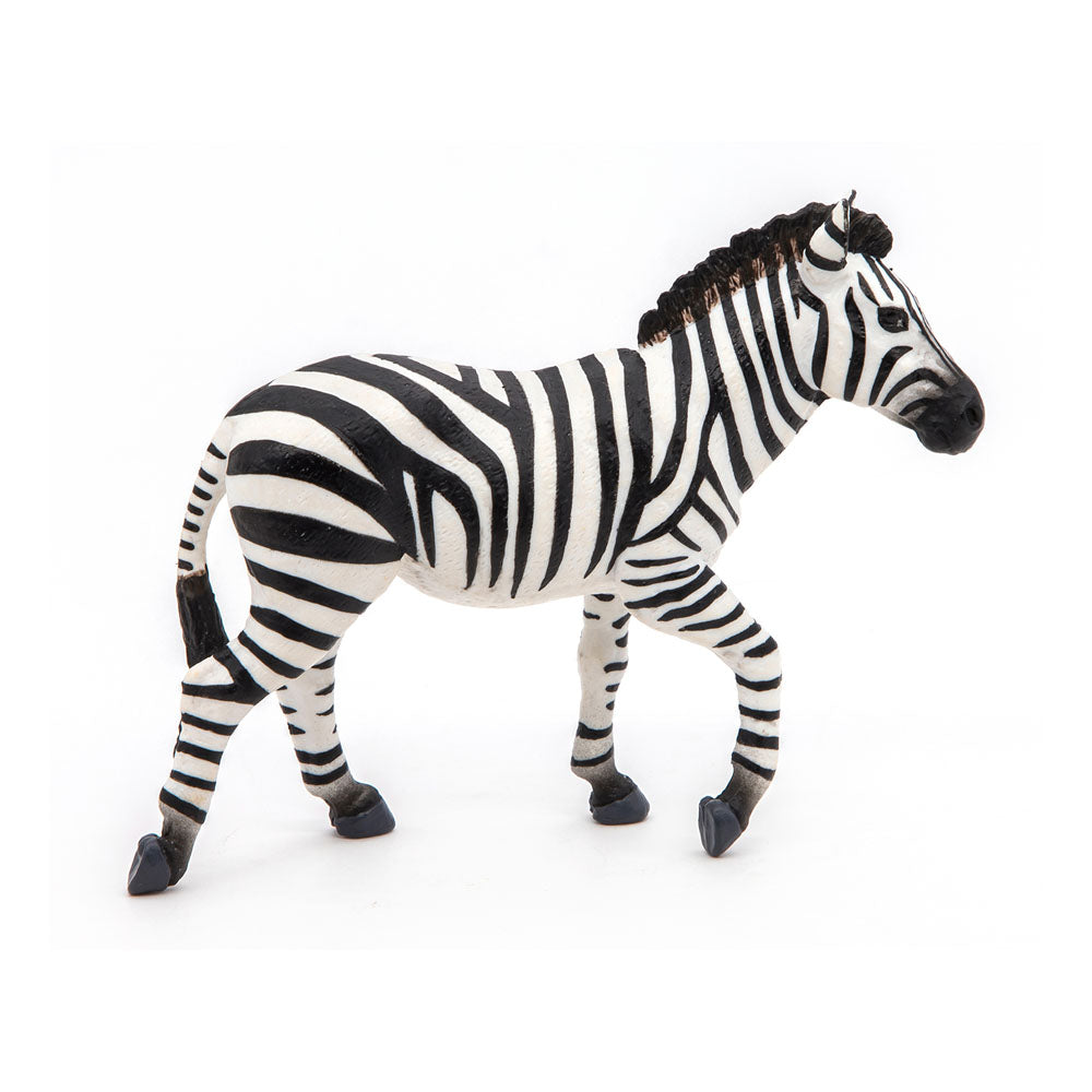 PAPO Wild Animal Kingdom Male Zebra Toy Figure, White/Black (50249)