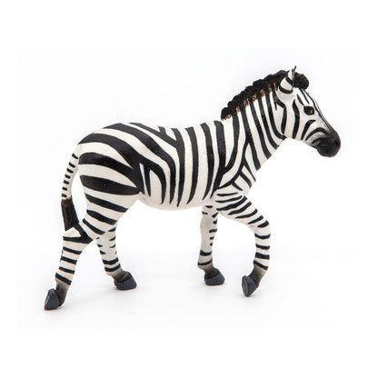PAPO Wild Animal Kingdom Male Zebra Toy Figure, White/Black (50249)