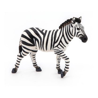 PAPO Wild Animal Kingdom Male Zebra Toy Figure, White/Black (50249)