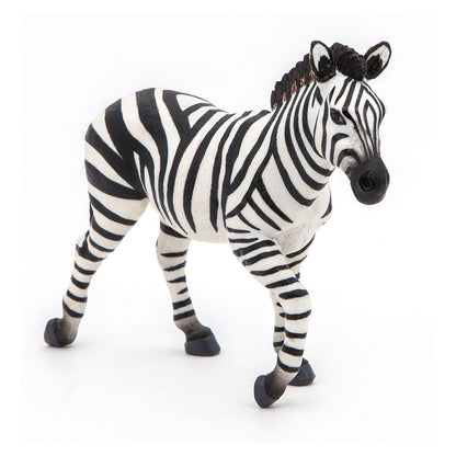 PAPO Wild Animal Kingdom Male Zebra Toy Figure, White/Black (50249)