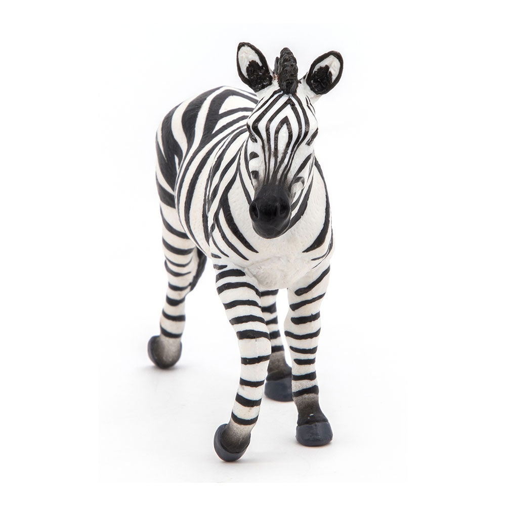 PAPO Wild Animal Kingdom Male Zebra Toy Figure, White/Black (50249)