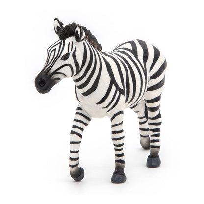 PAPO Wild Animal Kingdom Male Zebra Toy Figure, White/Black (50249)
