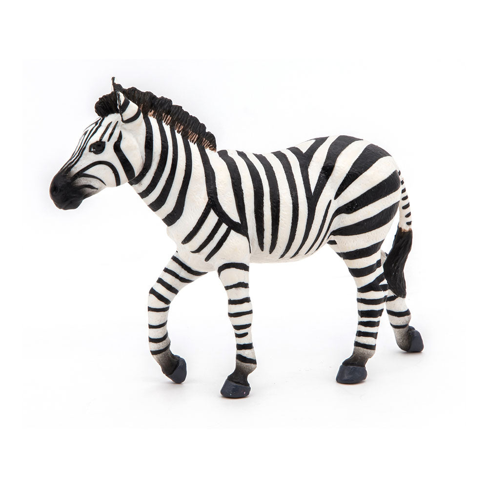 PAPO Wild Animal Kingdom Male Zebra Toy Figure, White/Black (50249)