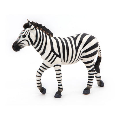 PAPO Wild Animal Kingdom Male Zebra Toy Figure, White/Black (50249)
