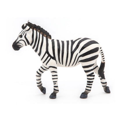 PAPO Wild Animal Kingdom Male Zebra Toy Figure, White/Black (50249)
