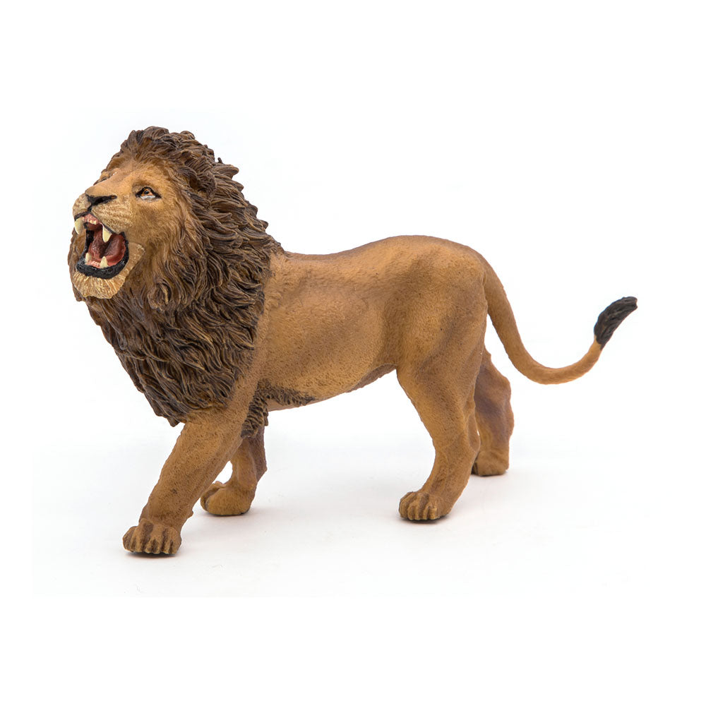 PAPO Wild Animal Kingdom Roaring Lion Toy Figure, Tan/Brown (50157)