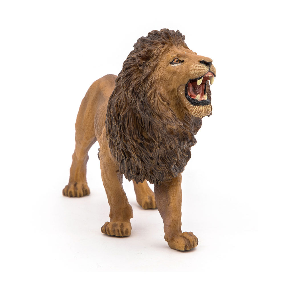 PAPO Wild Animal Kingdom Roaring Lion Toy Figure, Tan/Brown (50157)