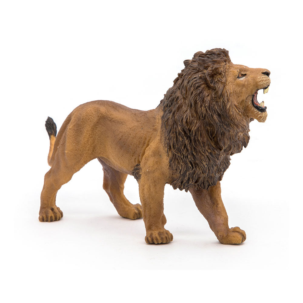 PAPO Wild Animal Kingdom Roaring Lion Toy Figure, Tan/Brown (50157)