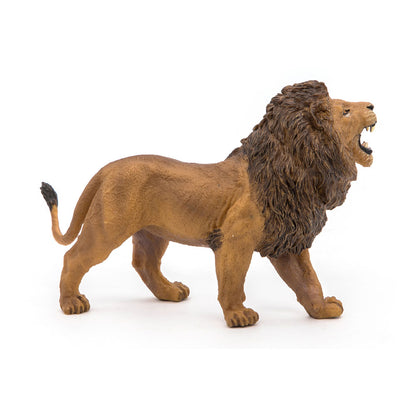 PAPO Wild Animal Kingdom Roaring Lion Toy Figure, Tan/Brown (50157)