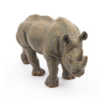 PAPO Wild Animal Kingdom Black Rhinoceros Toy Figure, Grey/Brown (50066)