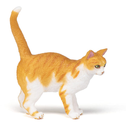 PAPO Dog and Cat Companions Red Cat Toy Figure, Red/White (54031)