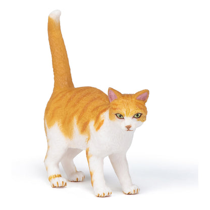 PAPO Dog and Cat Companions Red Cat Toy Figure, Red/White (54031)
