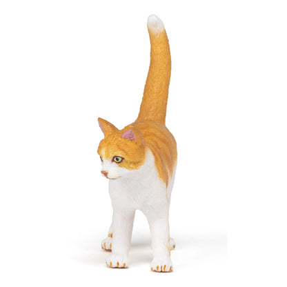 PAPO Dog and Cat Companions Red Cat Toy Figure, Red/White (54031)