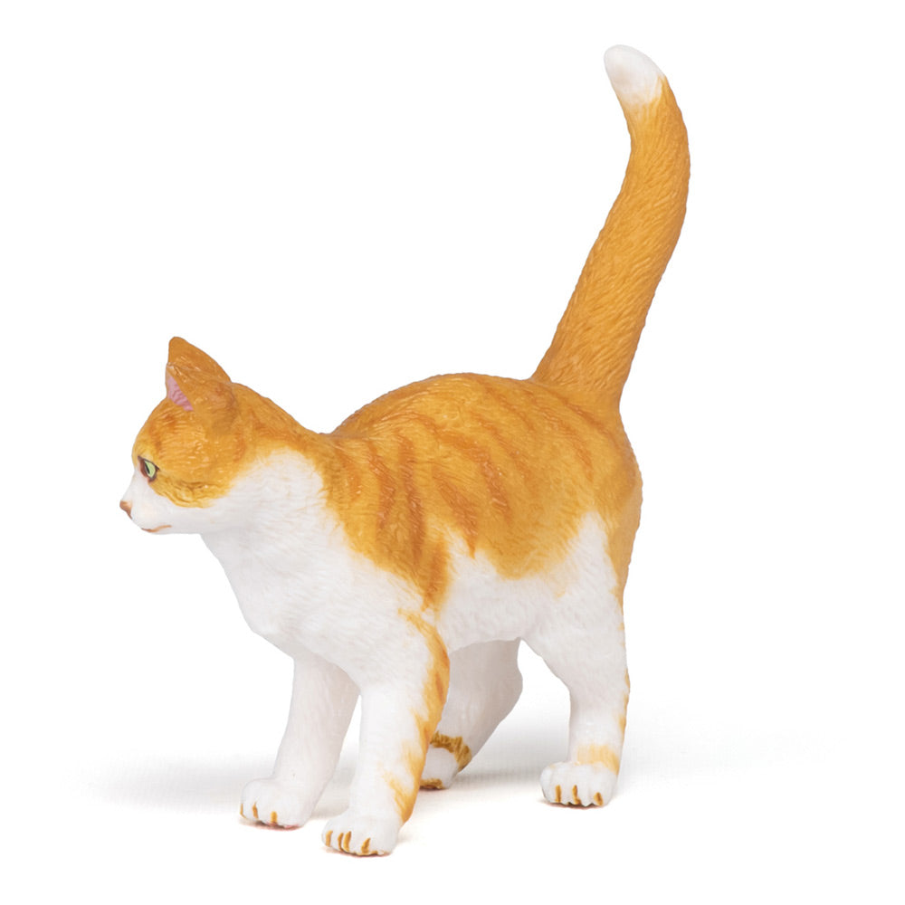 PAPO Dog and Cat Companions Red Cat Toy Figure, Red/White (54031)
