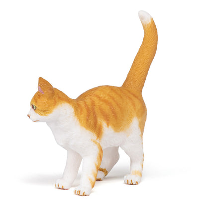 PAPO Dog and Cat Companions Red Cat Toy Figure, Red/White (54031)
