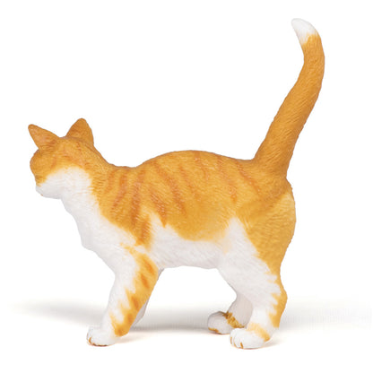 PAPO Dog and Cat Companions Red Cat Toy Figure, Red/White (54031)