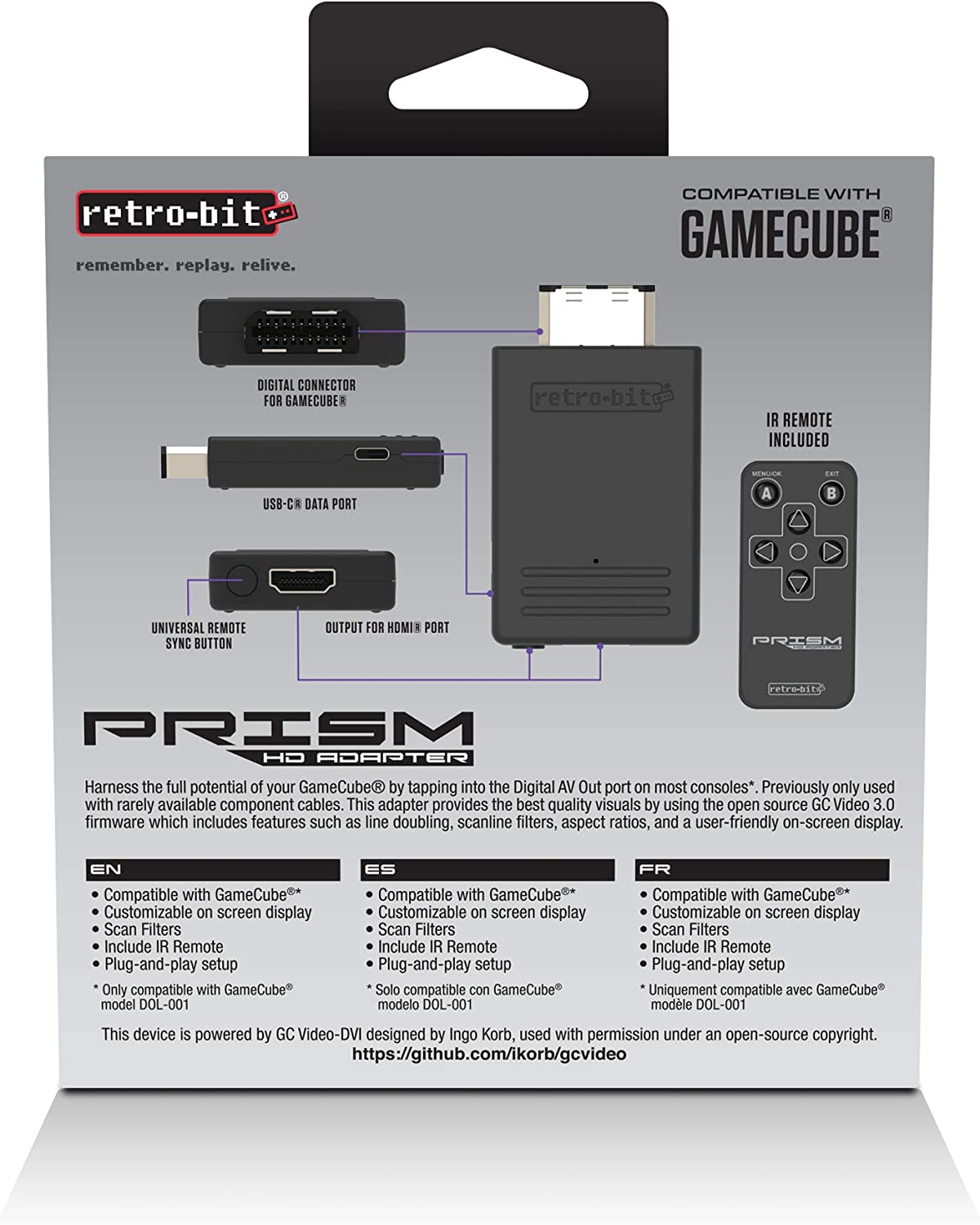Retro-Bit Prism HDMI Adapter for Gamecube