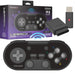 Retro-Bit Legacy16 2.4 Ghz Wireless Controller for SNES, Switch, PC, Mac, Raspberry Pi and Steam - Onyx Black (Nintendo Switch//