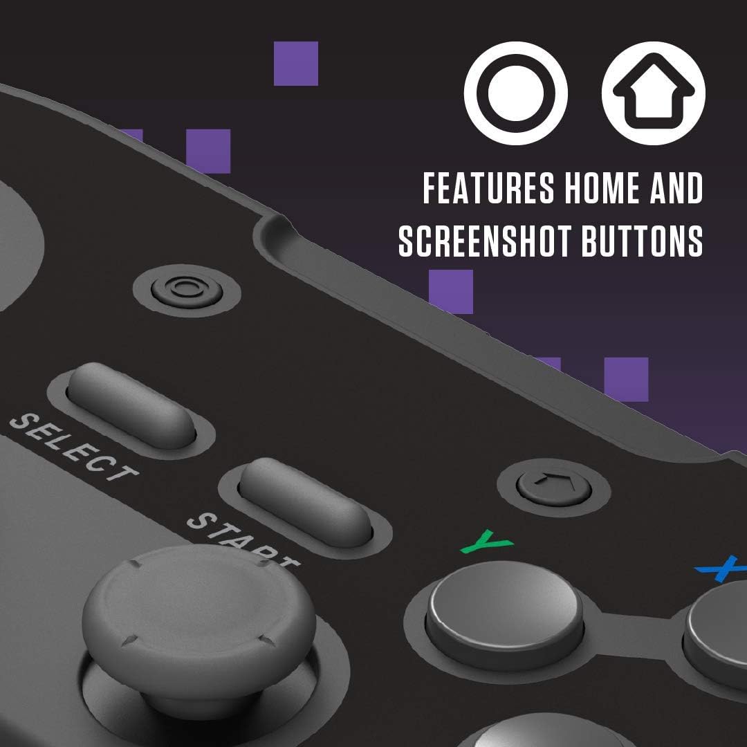 Retro-Bit Legacy16 2.4 Ghz Wireless Controller for SNES, Switch, PC, Mac, Raspberry Pi and Steam - Onyx Black (Nintendo Switch//