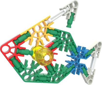 K'NEX 80206 Beginner Building Set, Build 10 3D Models, Educational Toys, 125 Piece Stem Learning Kit, Engineering for Kids, Colourful Construction Toy for Children Aged 7 +
