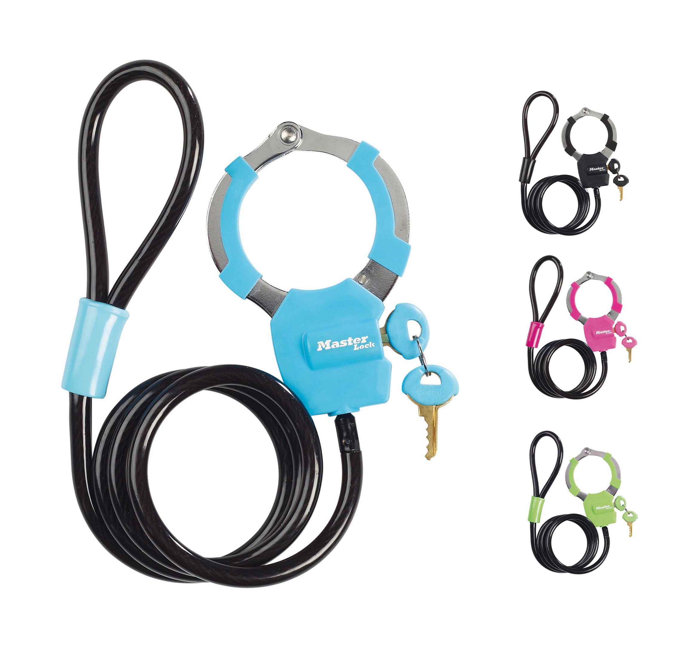 MASTER LOCK Kabelschloss mit Schlüssel  8275EURDPRO – Ideal für Scooter Roller, Fahrrad, Kinderwagen, Sportausrüstung