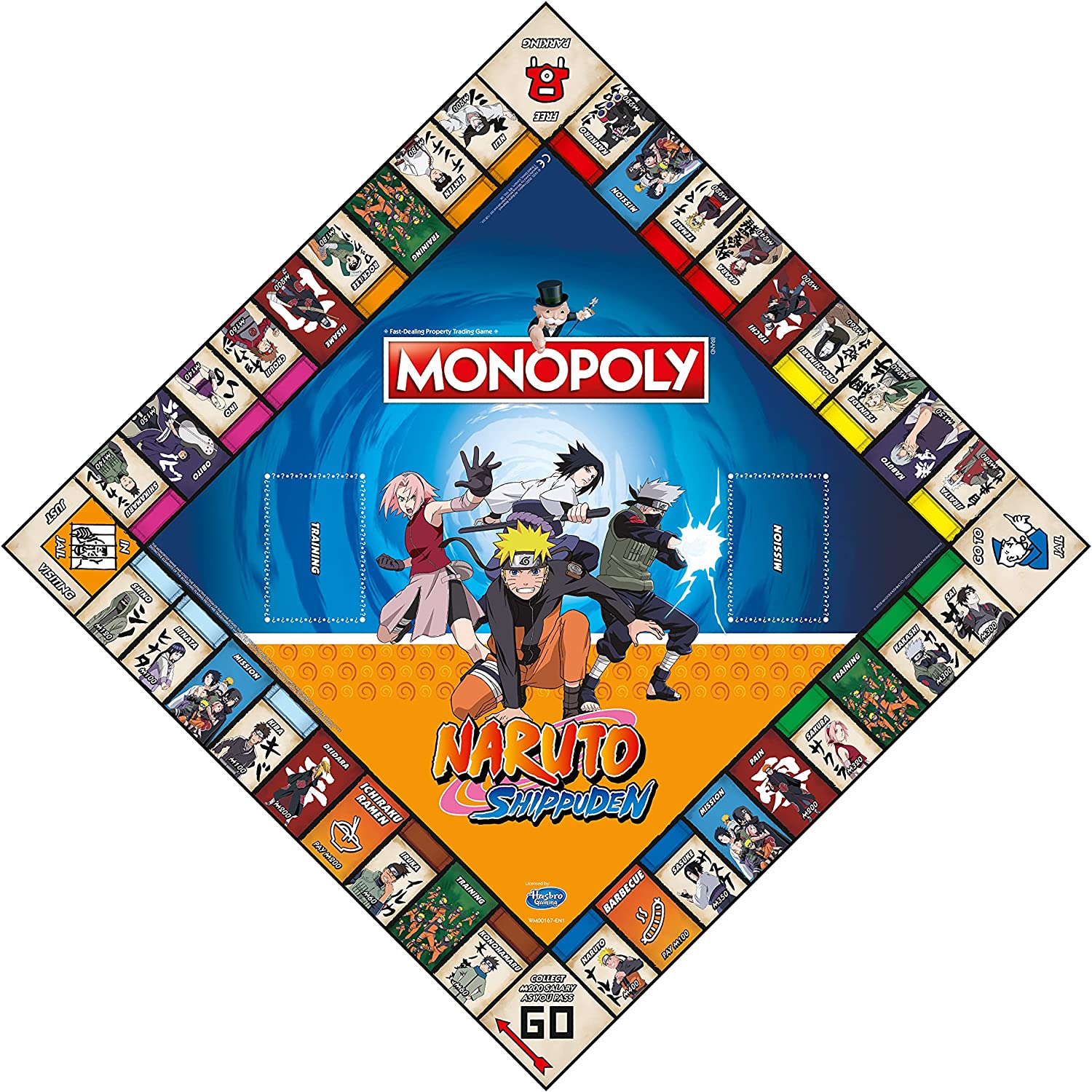 Winning Moves Monopoly Naruto Board Game, Multicolor, Talla única (WM00167-EN1