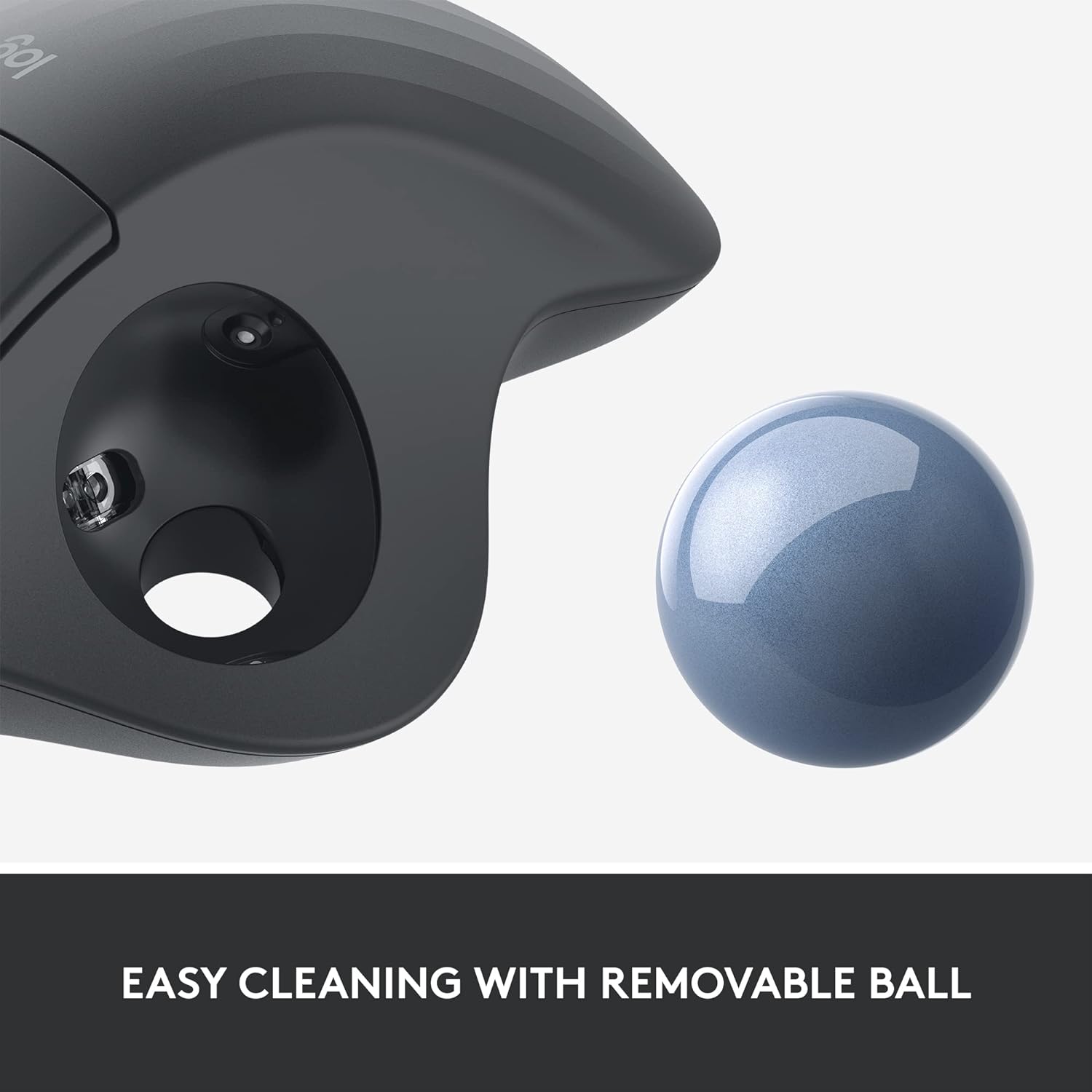 Logitech ERGO M575 Wireless Trackball Mouse for Business - Ergonomic comfort, precise thumb control, smooth tracking, Windows/Mac/Chrome/Linux with Logi Bolt USB receiver, Bluetooth - Graphite