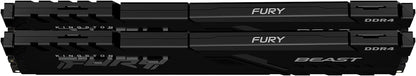 Kingston FURY Beast 16GB (2x8GB) 3600MHz DDR4 CL17 Desktop Memory Kit with 2 KF436C17BBK2/16