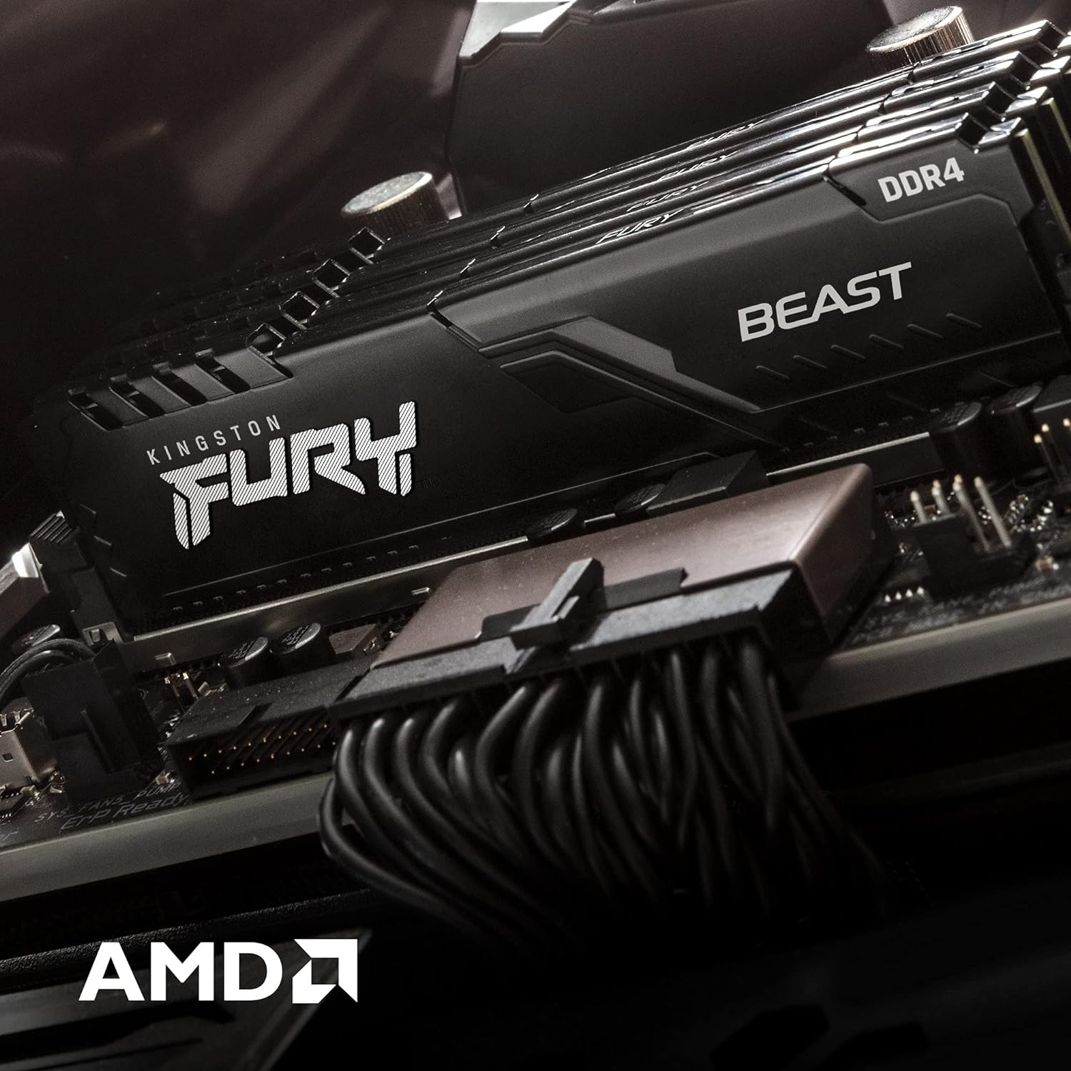Kingston FURY Beast 16GB (2x8GB) 3600MHz DDR4 CL17 Desktop Memory Kit with 2 KF436C17BBK2/16