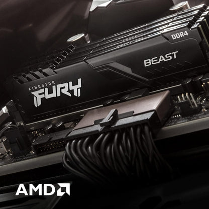 Kingston FURY Beast 16GB (2x8GB) 3600MHz DDR4 CL17 Desktop Memory Kit with 2 KF436C17BBK2/16