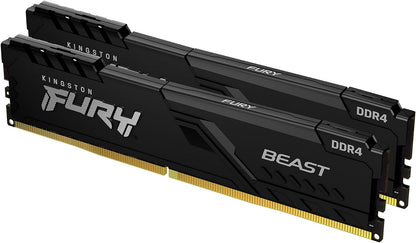 Kingston FURY Beast 16GB (2x8GB) 3600MHz DDR4 CL17 Desktop Memory Kit with 2 KF436C17BBK2/16