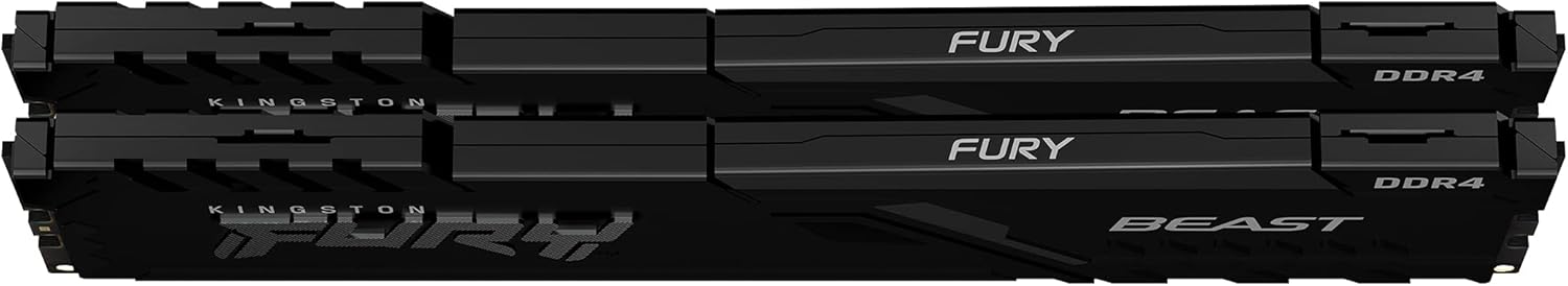 Kingston FURY Beast 16GB (2x8GB) 3600MHz DDR4 CL17 Desktop Memory Kit with 2 KF436C17BBK2/16