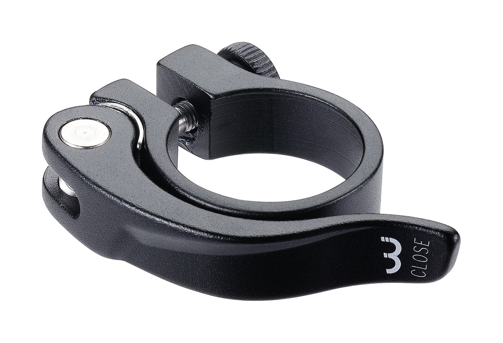 BBB Cycling SmoothLever Bike Seatpost Clamb Quick Release Seat Post Clamb for Aluminium Seatposts Roadbike, MTB and E-Bike | 31.8 mm Black - BSP-87