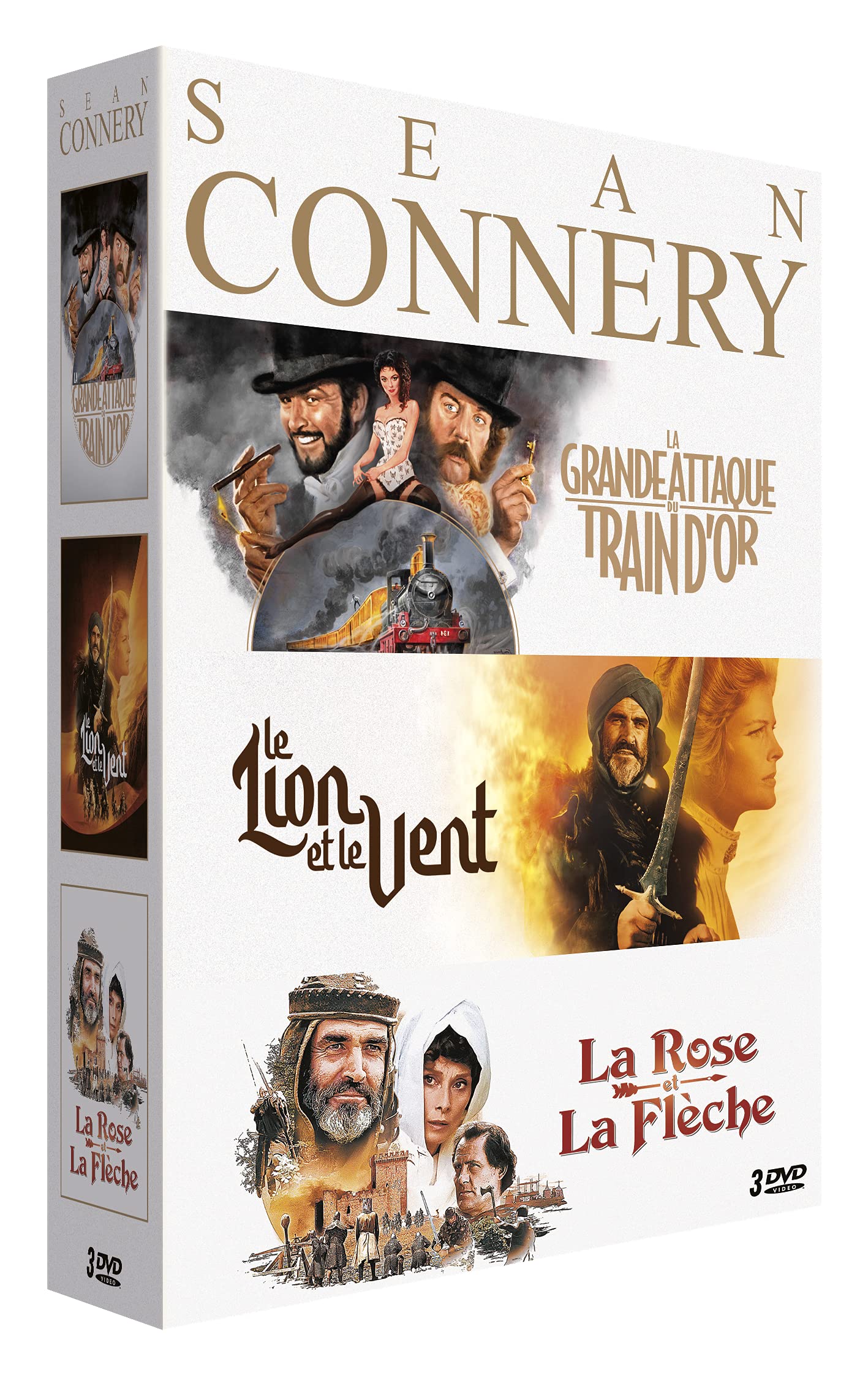Coffret Sean Connery : La Rose et La Fleche / Le Lion Et Le Vent / La Grande Attaque Du Train D'Or