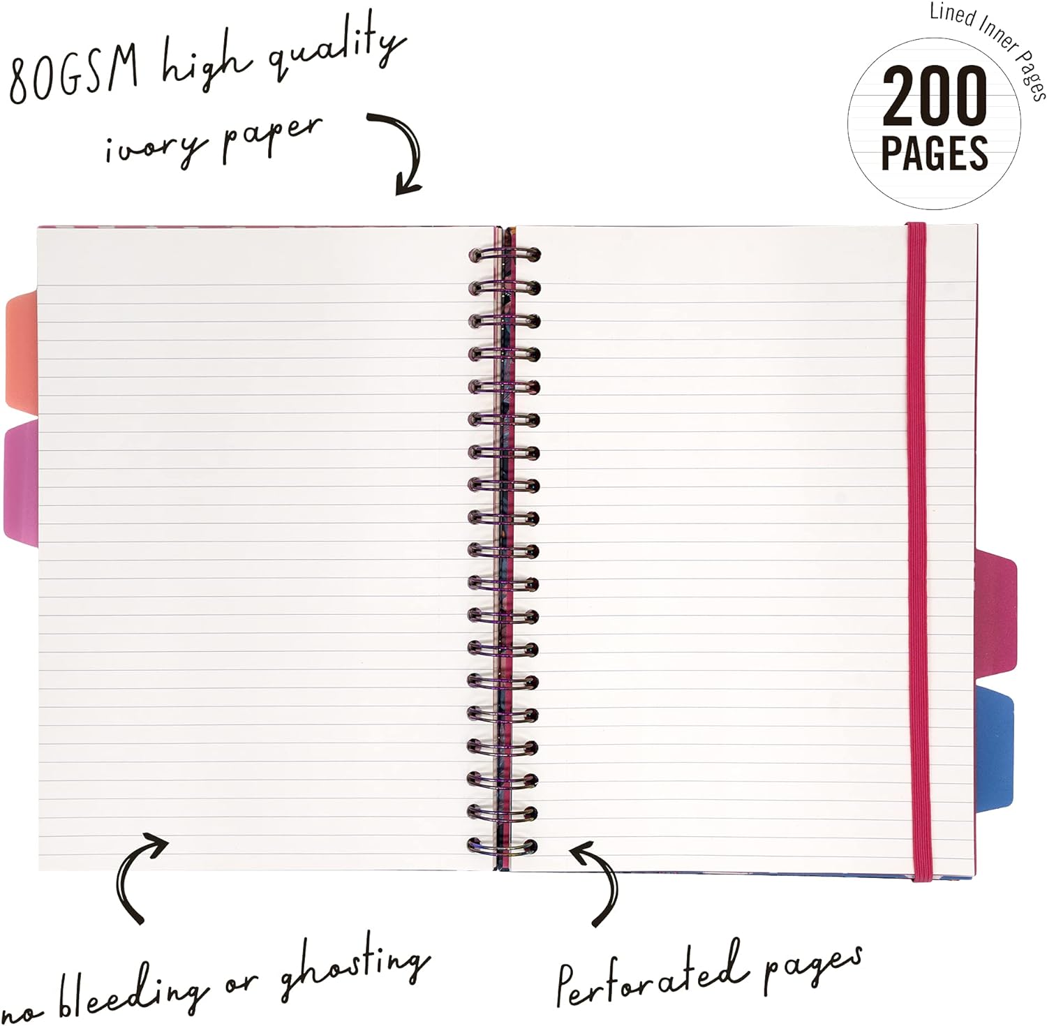 Pukka Pad Bloom B5 Hardcover Project Book - Bloom– 25.4 x 18 cm – Pack of 3 Assorted Floral Designs