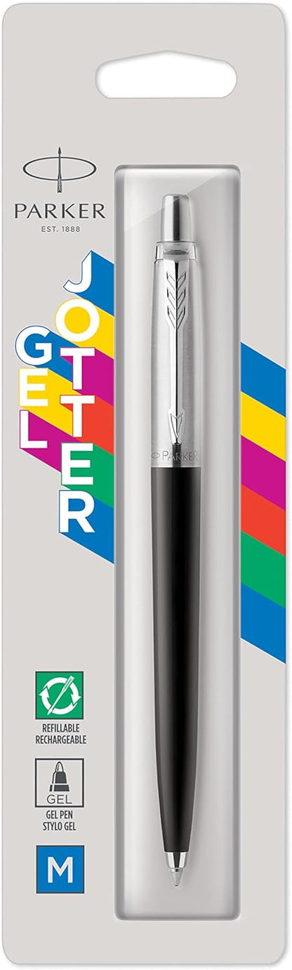 Parker Jotter Originals Gel Pen |Classic Black Finish | Medium Point (0.7 mm) | Blue Ink