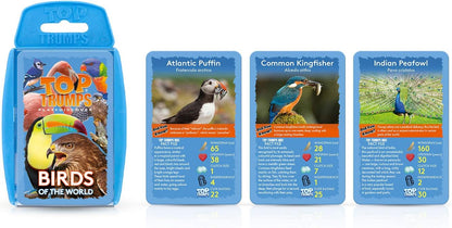 Top Trumps Birds of The World Classics Card Game, Discover Some Interesting Facts in This Educational Packed Game Including The Blue Jay’s Wingspan, 2 Plus Players Makes a Great Gift for Ages 6 Plus