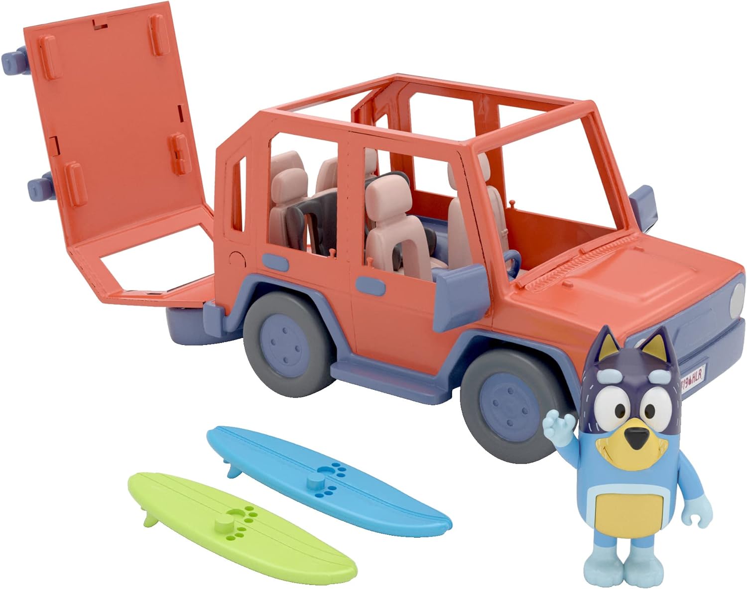 BlueY Heeler-Familienwagen, inklusive Bandit-Figur: 1 Fahrzeug mit Platz für 4 Figuren - offizieller Sammelartikel