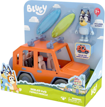 BlueY Heeler-Familienwagen, inklusive Bandit-Figur: 1 Fahrzeug mit Platz für 4 Figuren - offizieller Sammelartikel