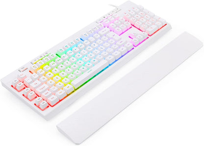 REDRAGON K512 Shiva White, RED-K512W-RGB, Multicolor RGB Backlight, Membrane Keyboard