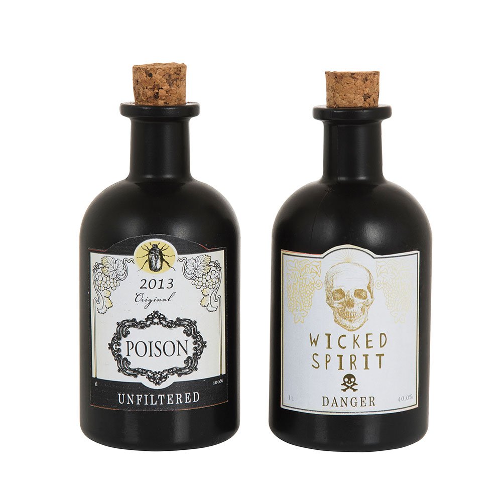 Bristol Novelty Botellas de veneno (decoración tipo Halloween), multicolor (BA342