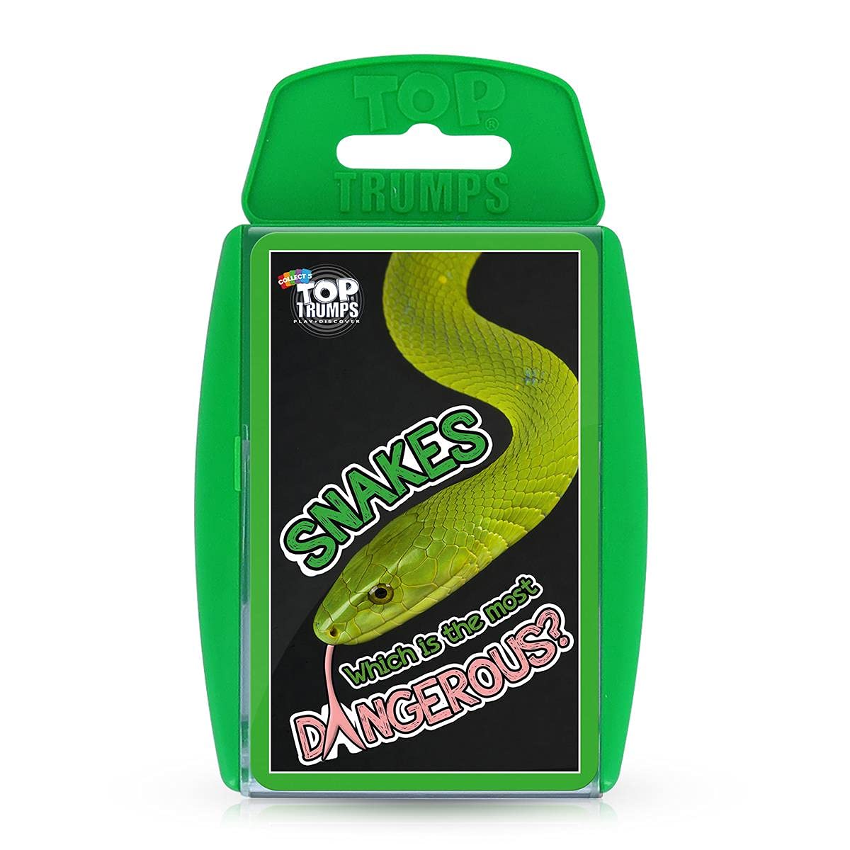 Top Trumps Snakes Classics Card Game, learn interesting facts about the King Cobra, Death Adder and the Grass Snake in this educational packed game, 2 plus players makes a great gift for ages 6 plus S