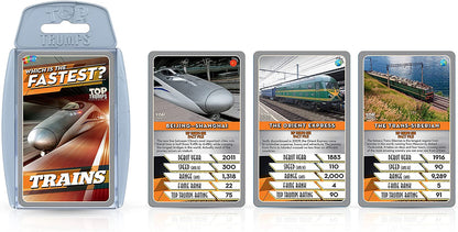 Top Trumps Trains Classics Kartenspiel, erfahren Sie mehr über die Londoner U-Bahn, die Deutschen Eiszüge und Peking Shanghai in diesem pädagogischen Spiel, Geschenk und Spielzeug für Jungen und