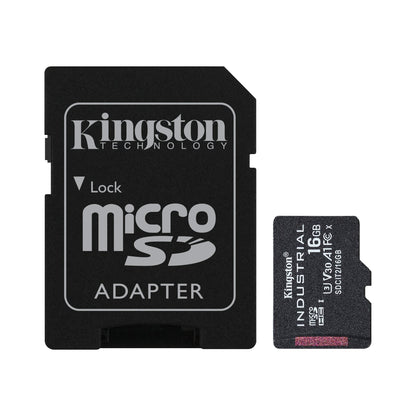Kingston Industrial microSD - 16GB microSDHC Industrial C10 A1 pSLC Karte + SD-Adapter - SDCIT2/16GB